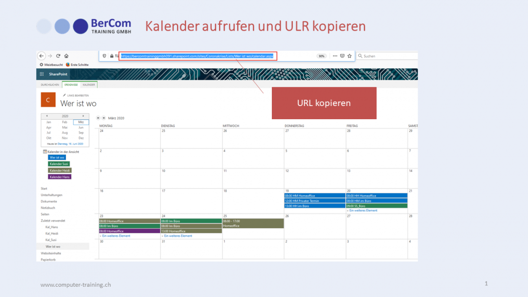 SharePoint Online klassischen Kalender einbinden  Microsoft Office 365  Computerkurse 