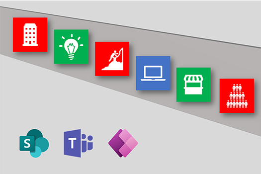 Microsoft 365 Icons fuer Teams SharePoint und Power Apps